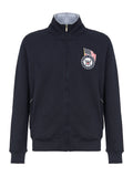 CARDIGAN IN FELPA CON ZIP NAVY