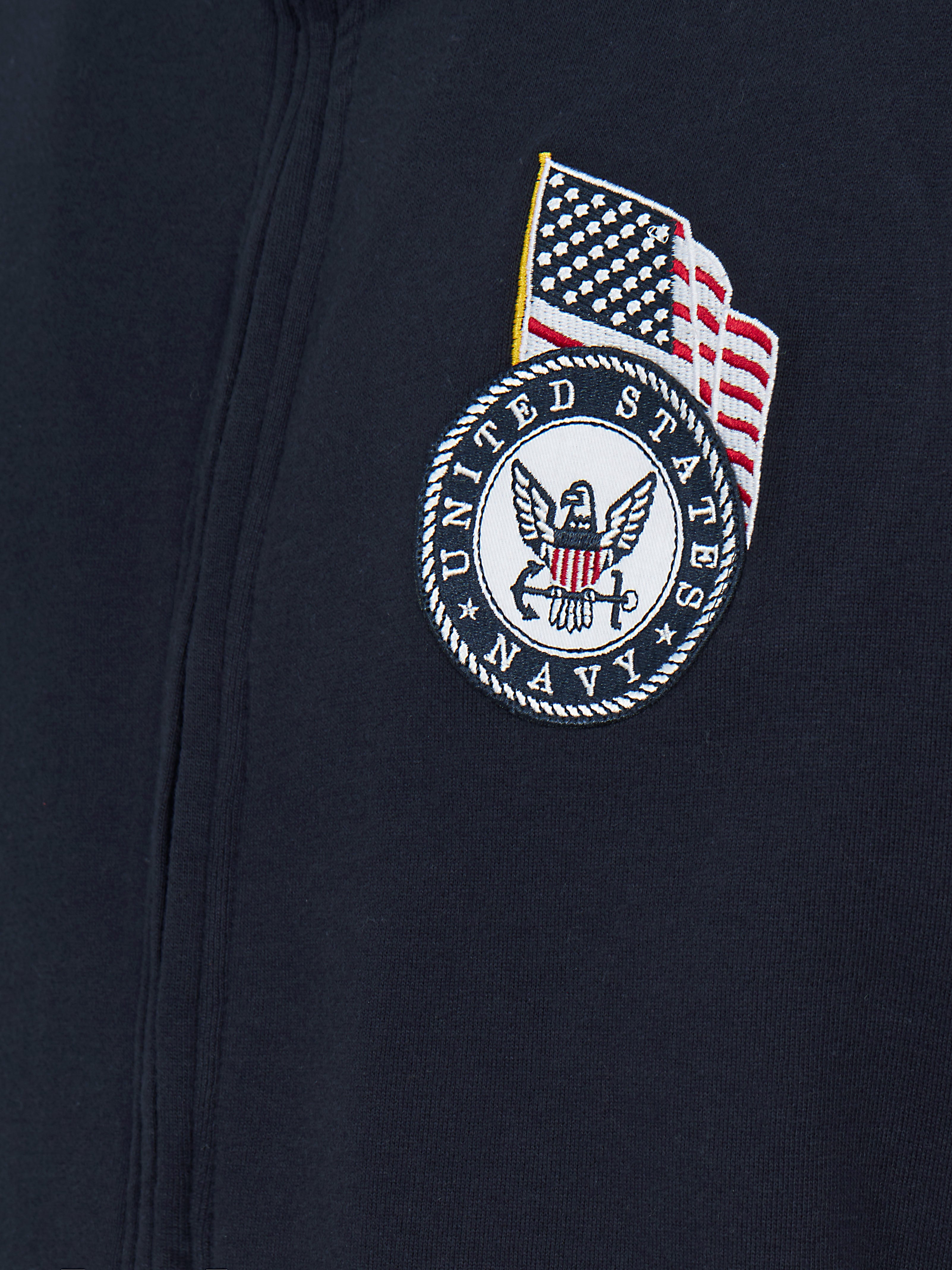 CARDIGAN IN FELPA CON ZIP NAVY