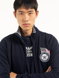 CARDIGAN IN FELPA CON ZIP NAVY