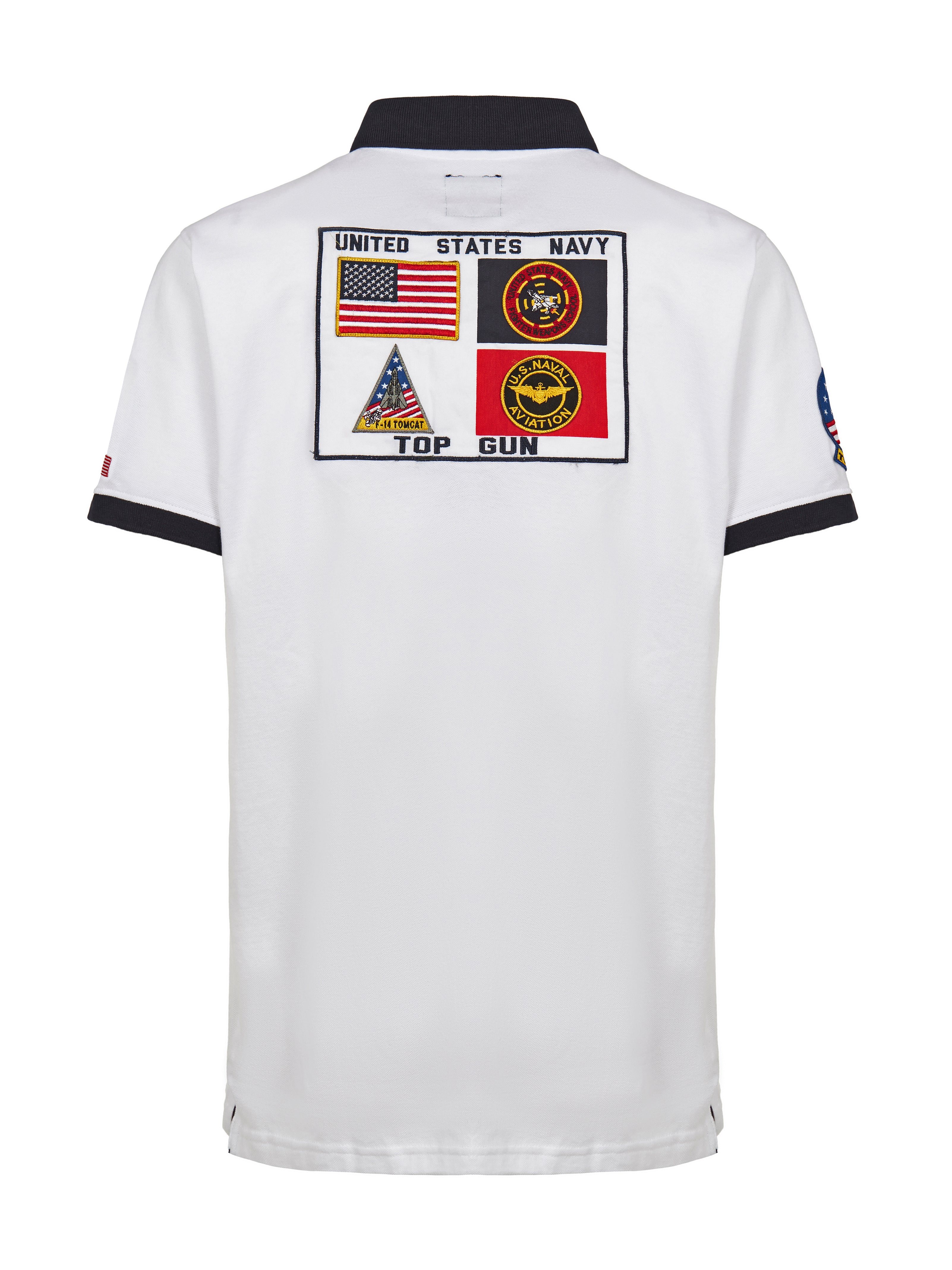 POLO U.S. NAVY<sup>®</sup> CON 3 BOTTONI BIANCA