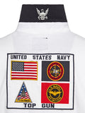 POLO U.S. NAVY<sup>®</sup> CON 3 BOTTONI BIANCA
