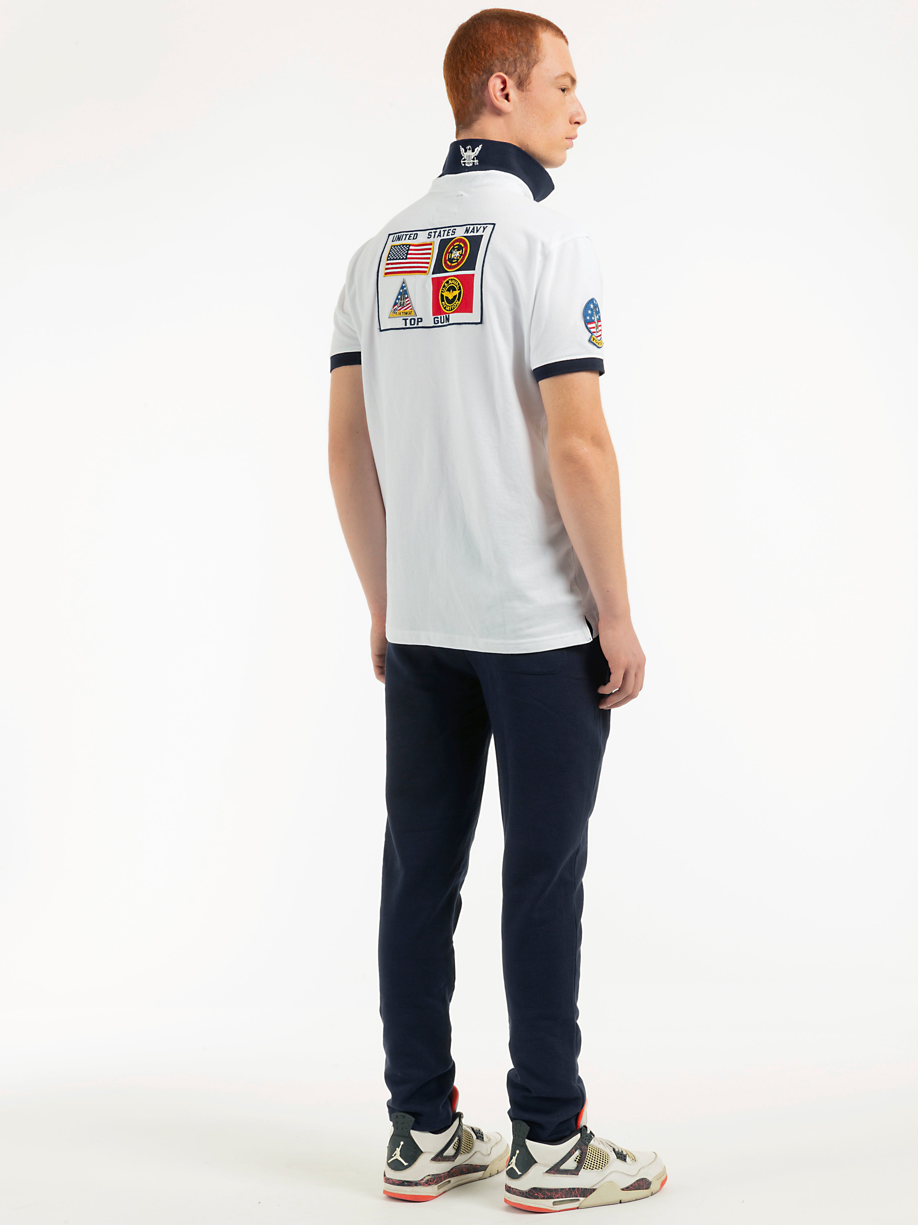 POLO U.S. NAVY<sup>®</sup> CON 3 BOTTONI BIANCA