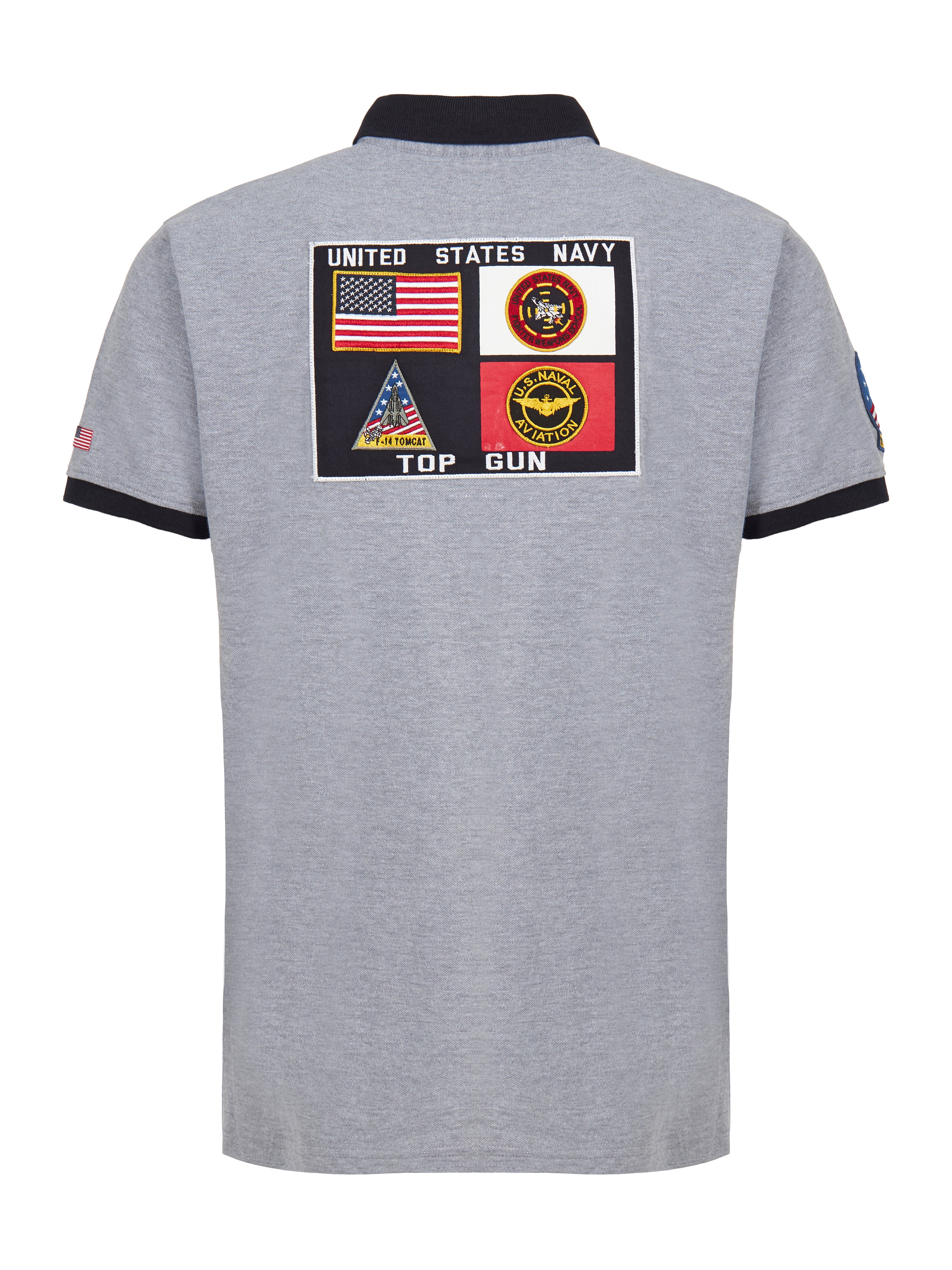 POLO U.S. NAVY<sup>®</sup> CON 3 BOTTONI GRIGIO CHIARO