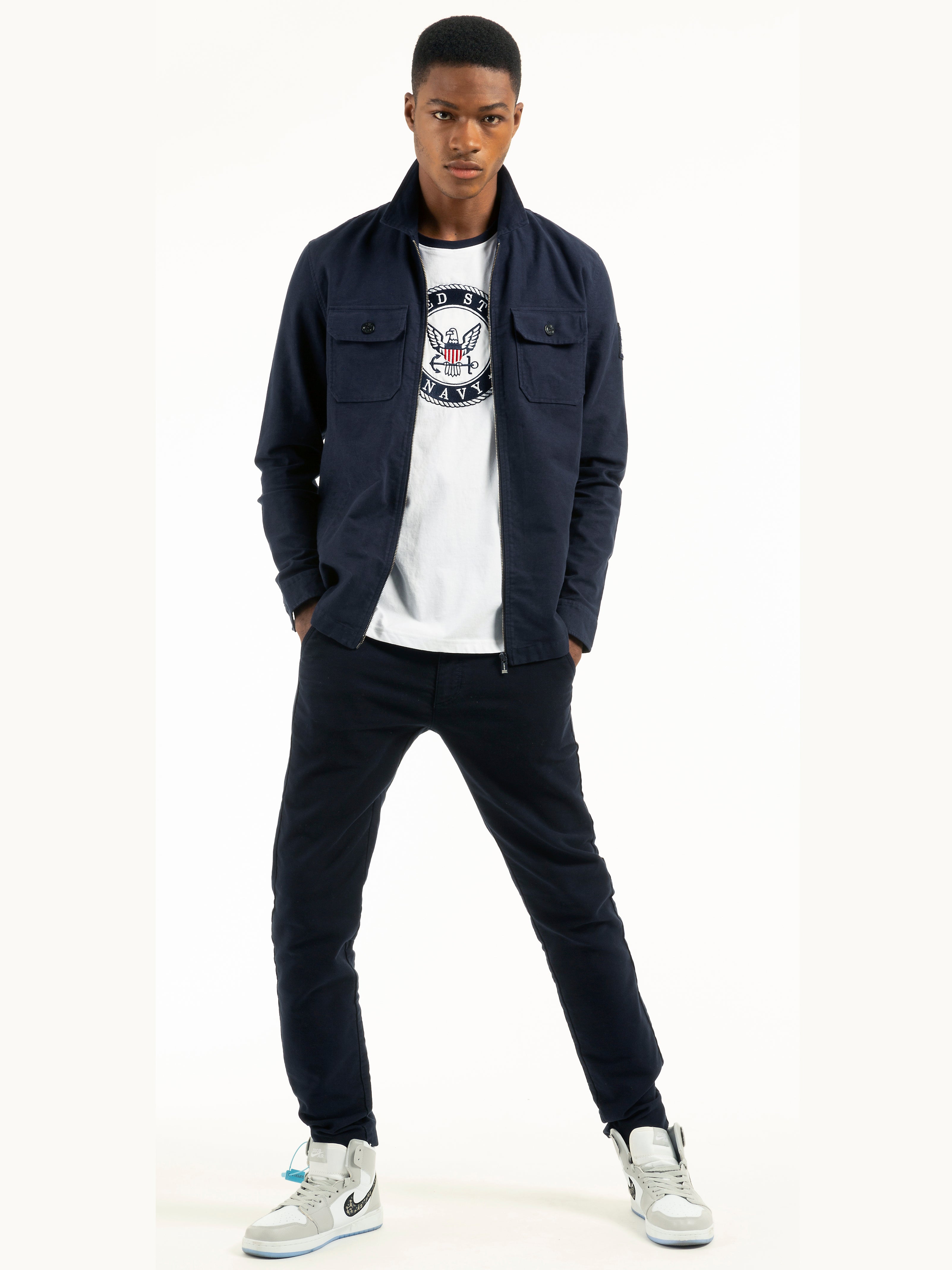 CAMICIA OVER NAVY