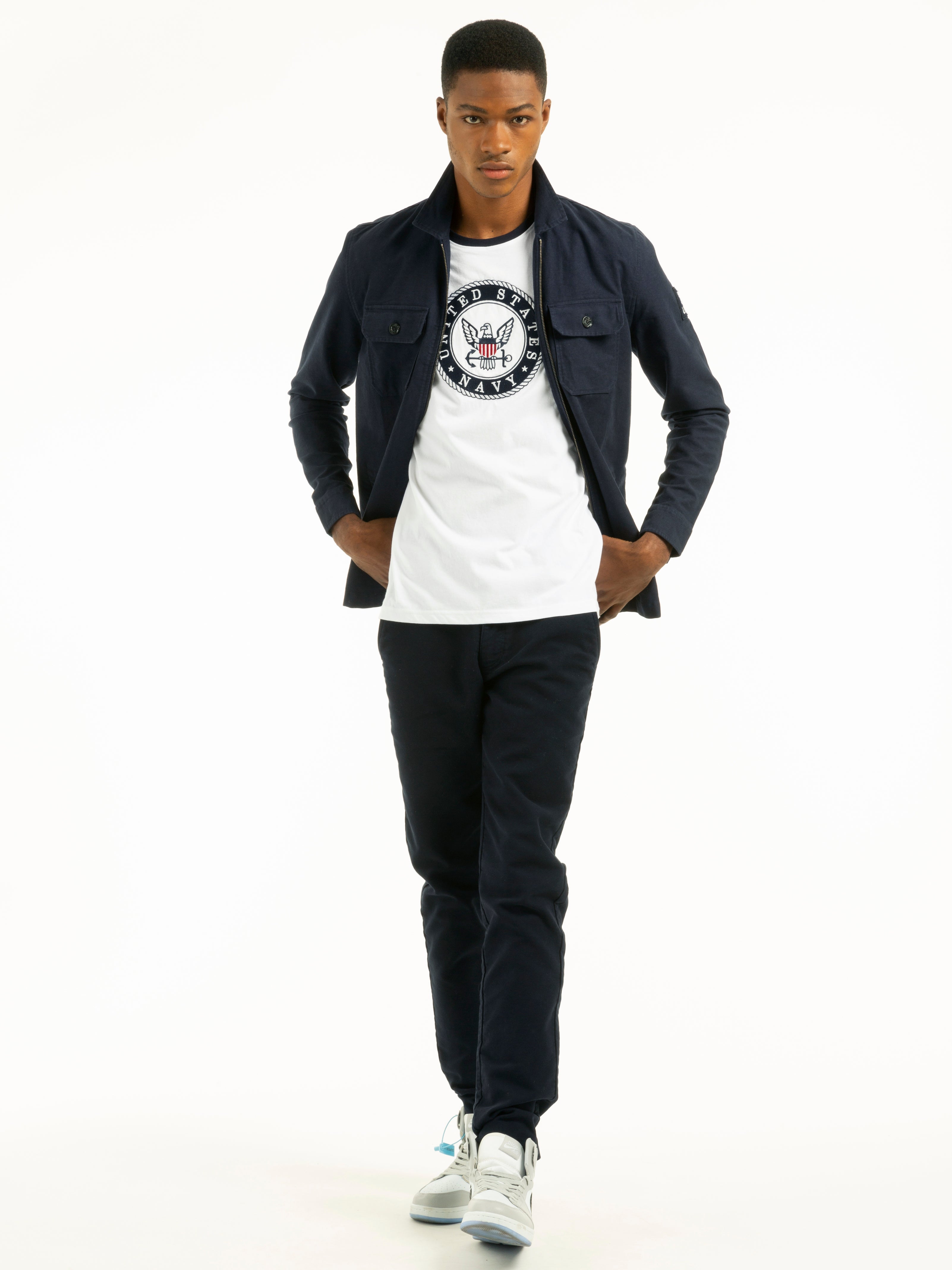 CAMICIA OVER NAVY