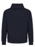 FELPA CON COLLO SCIALLATO NAVY