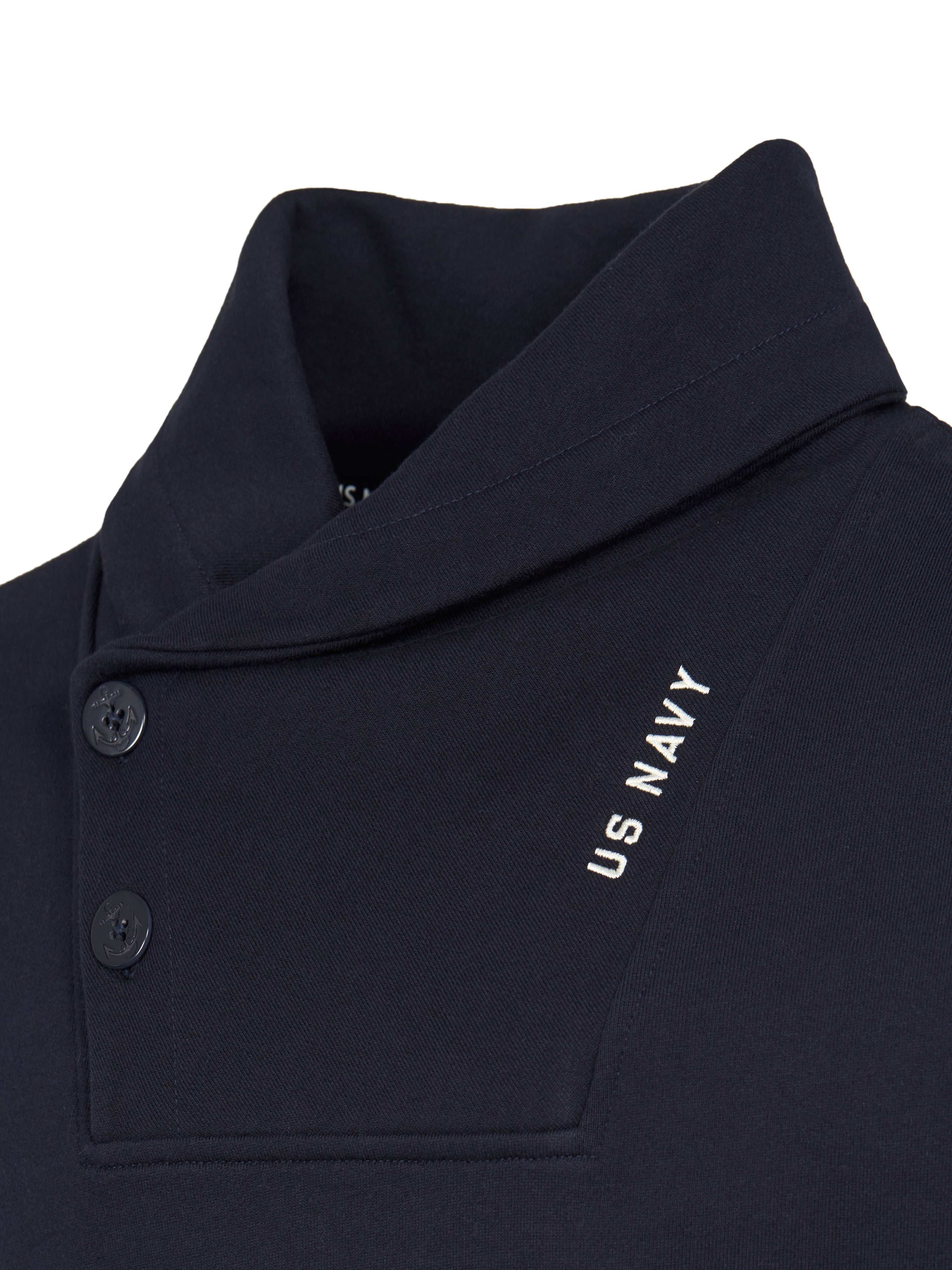 FELPA CON COLLO SCIALLATO NAVY