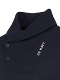 FELPA CON COLLO SCIALLATO NAVY