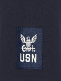 FELPA CON COLLO SCIALLATO NAVY