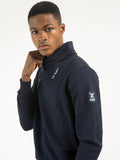 FELPA CON COLLO SCIALLATO NAVY
