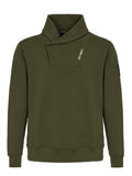 FELPA CON COLLO SCIALLATO VERDE MILITARE
