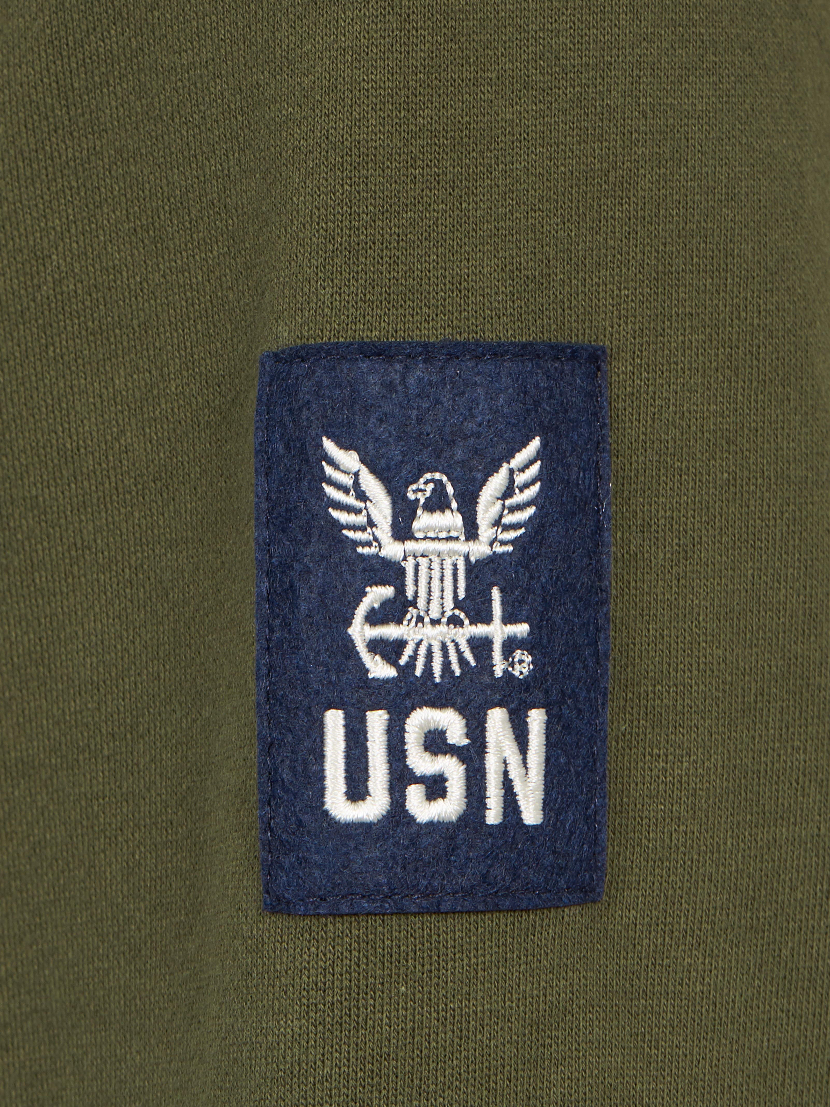 FELPA CON COLLO SCIALLATO VERDE MILITARE