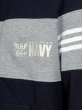 CARDIGAN IN FELPA CON ZIP NAVY