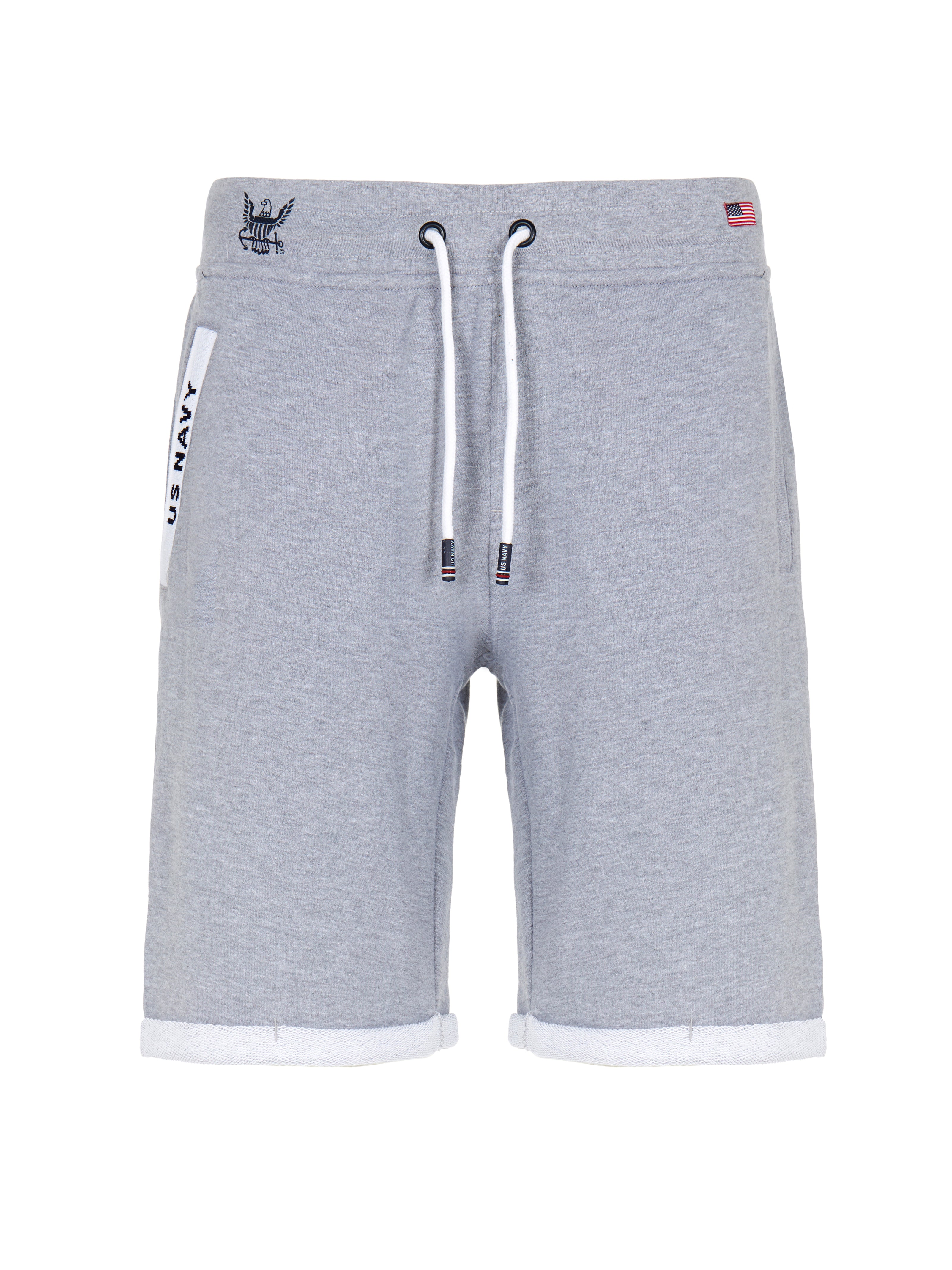 BERMUDA TECNICO IN FELPA GRIGIO CHIARO