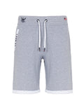 BERMUDA TECNICO IN FELPA GRIGIO CHIARO