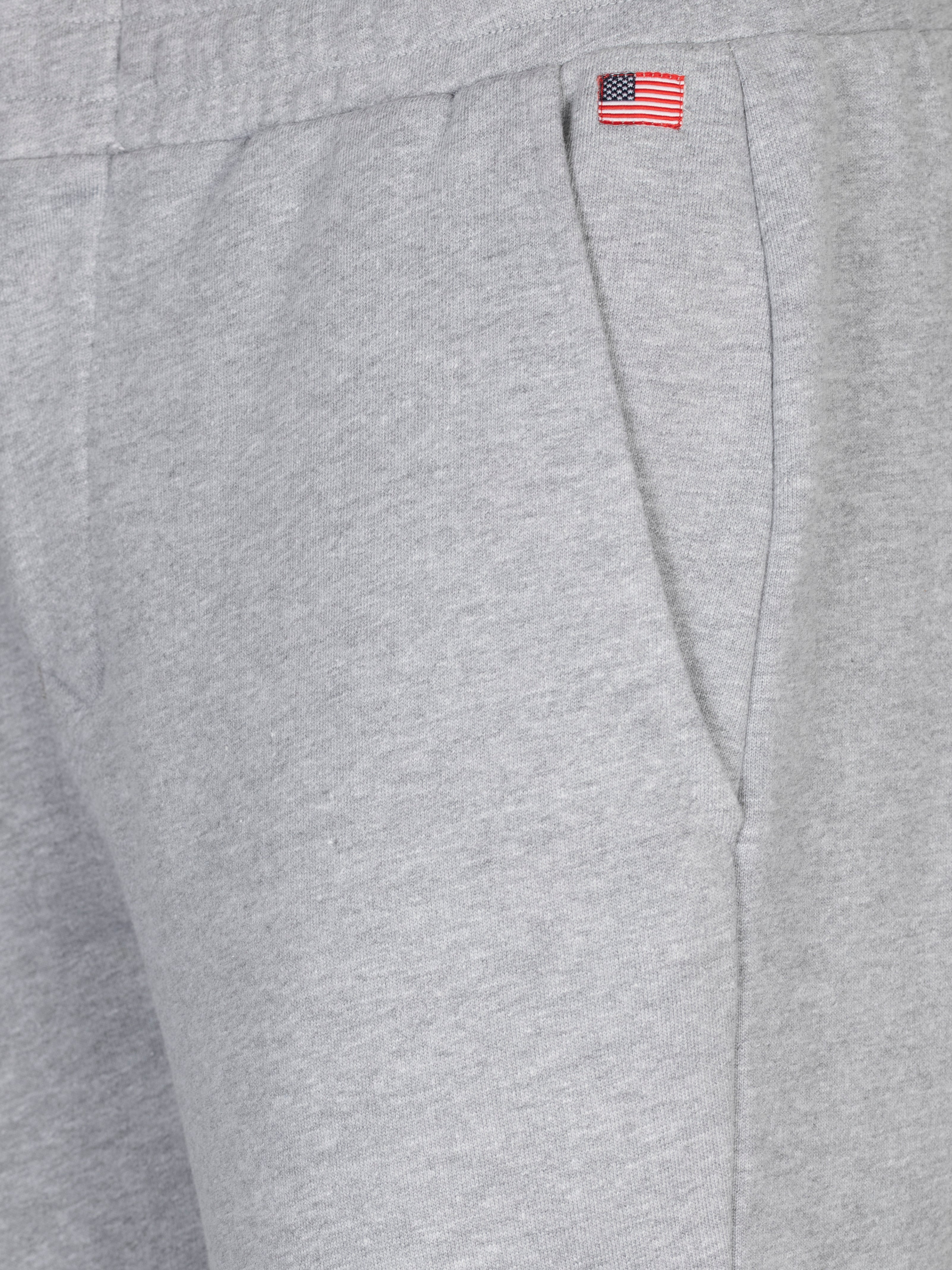PANTALONE IN FELPA GARZATA GRIGIO CHIARO