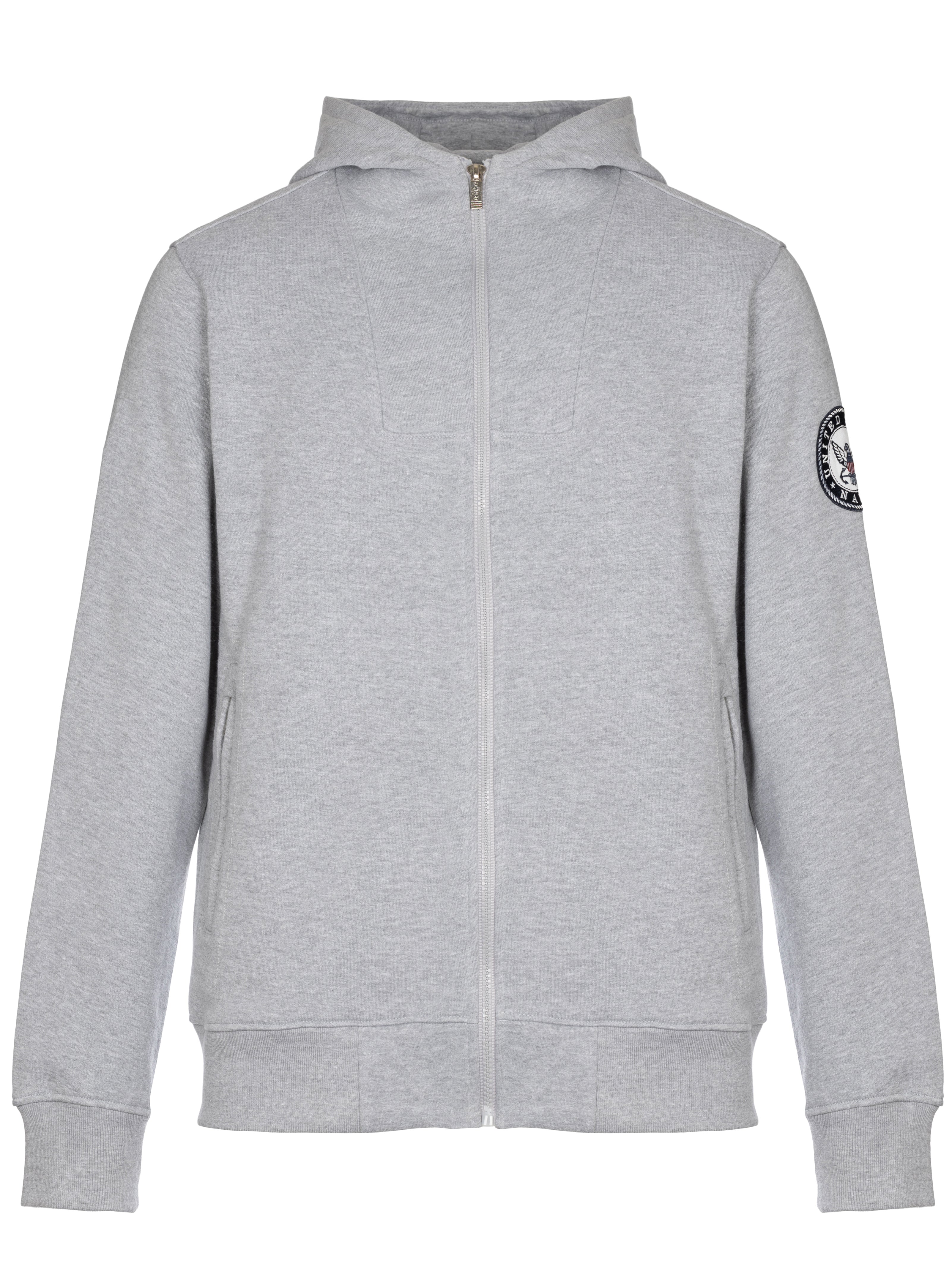 HALF ZIPPER HOODIE IN BRUSHED FLEECE LIGHT GRAY