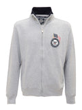 CARDIGAN IN FELPA CON ZIP GRIGIO CHIARO