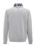 CARDIGAN IN FELPA CON ZIP GRIGIO CHIARO